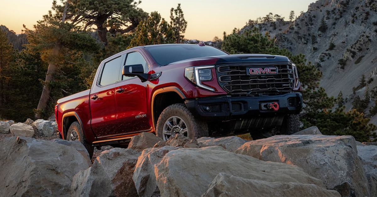GMC Sierra 1500 on a rocky terrain