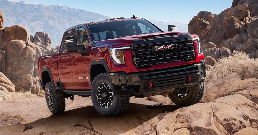 2025 GMC Sierra 2500 conquering a rocky terrain
