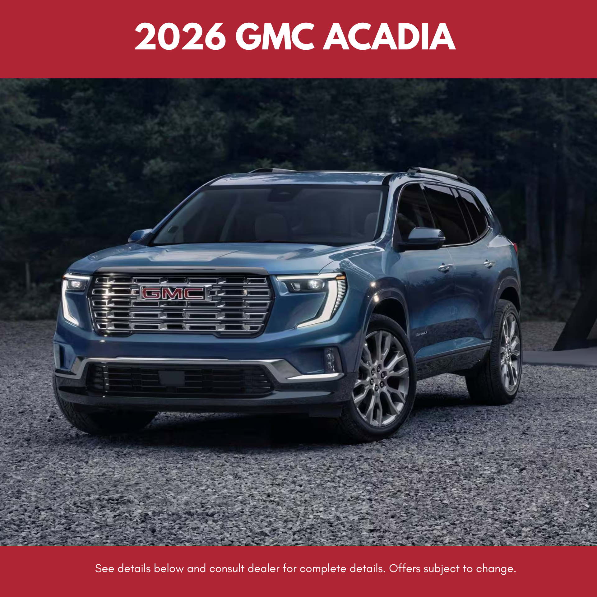 2026 GMC Acadia Elevation
